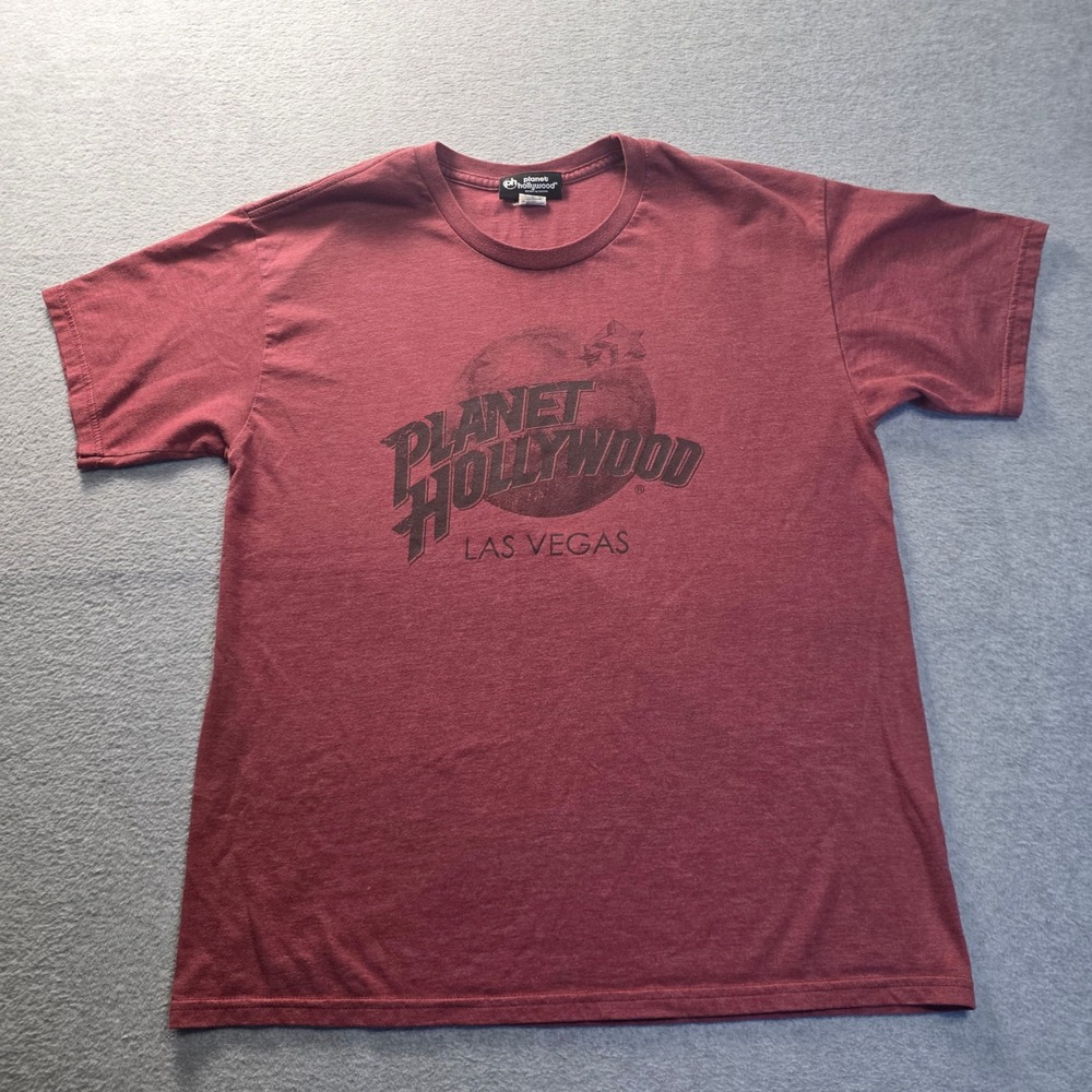 Planet Hollywood Las Vegas T Shirt Mens Large‎ Red Graphic Tourist Logo Tee